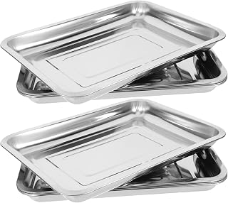 Set of 4 Plant Sprouting Tray Stainless Steel for Seed Germination