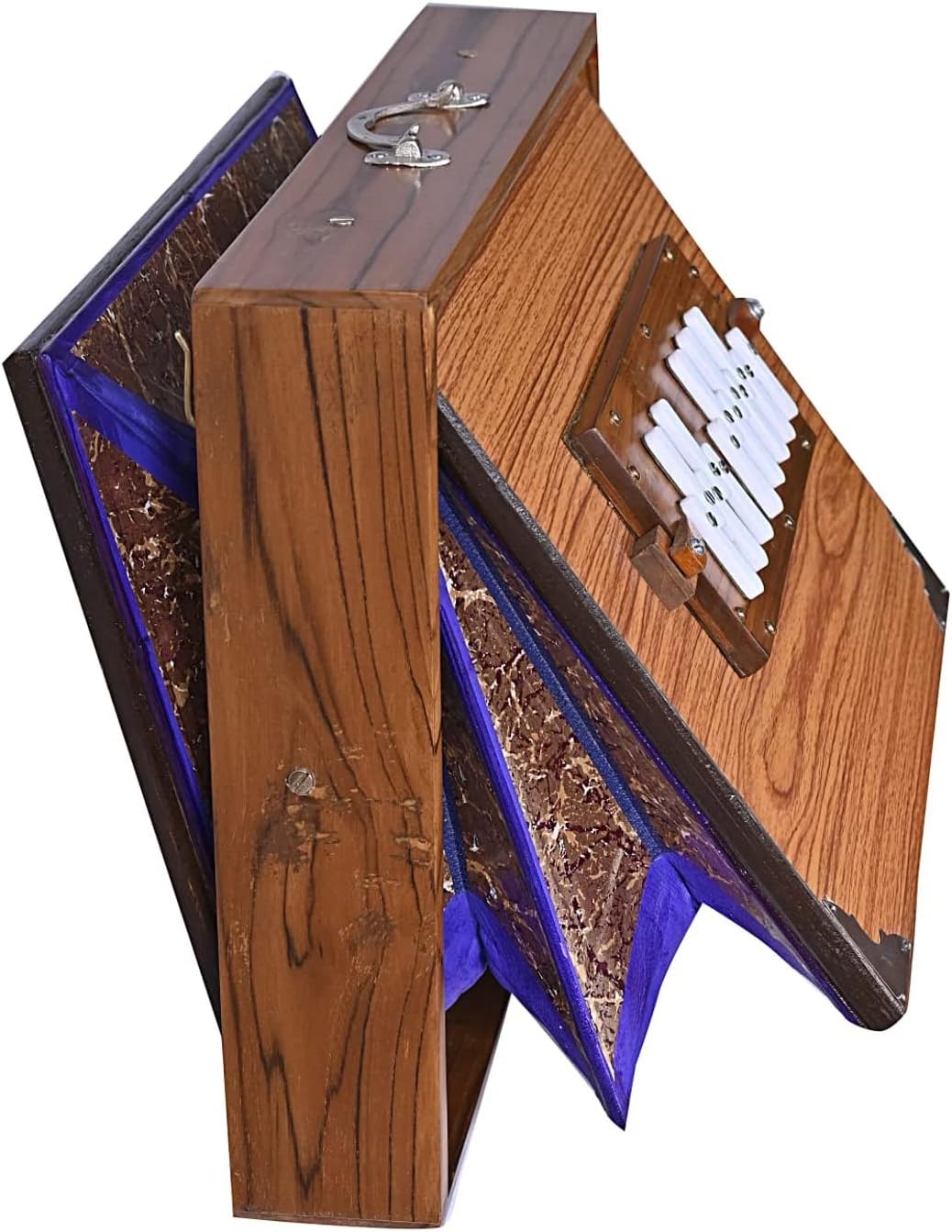 SHRUTI BOX (16# X 12# 3#) pure teak wood with premium COPPER tongue reeds, form bag,Natural colour,Musical Instrument Tunned 432# & 440# : Musical Instruments