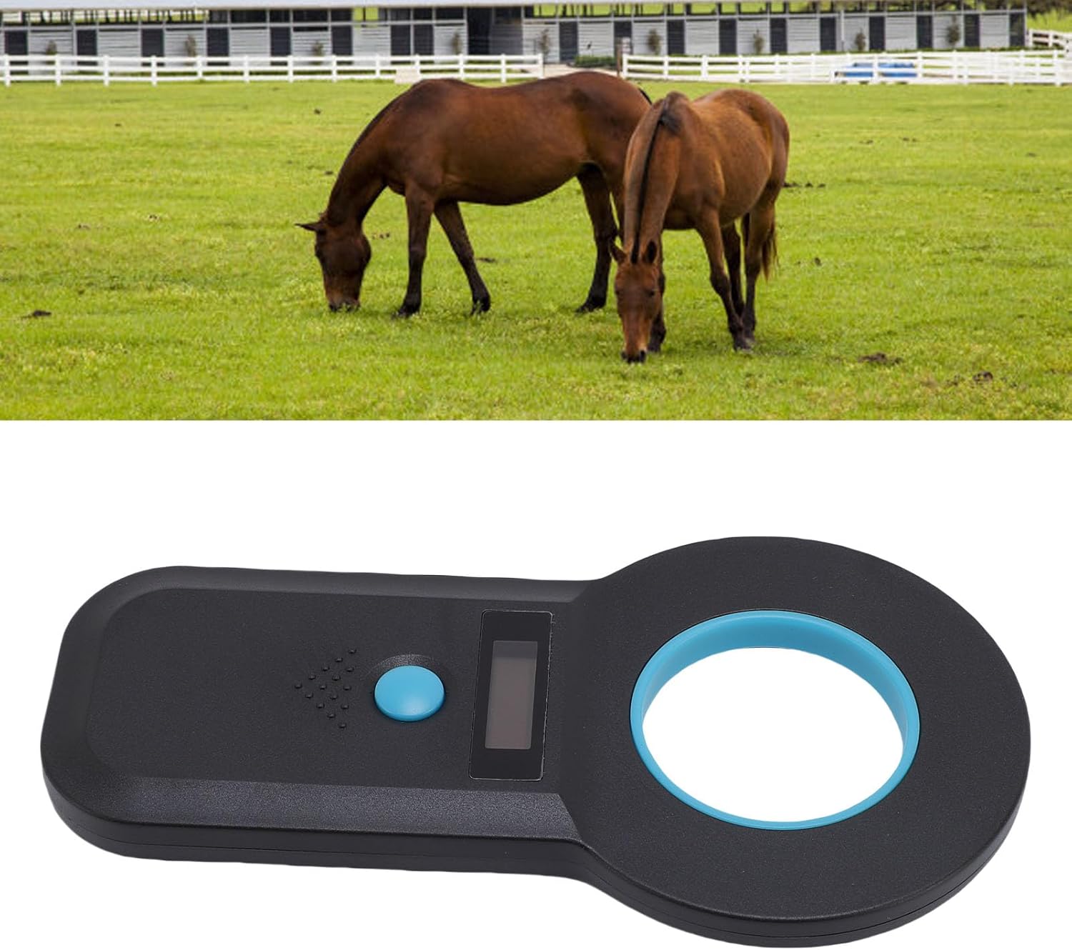 Pet Microchip Scanner, 15 Digits Animal Chip ID Scanner, EMID Microchip Reader with FDX B ISO11784 85 Support, Ideal for Dogs, Cats, Pigs & Animal Identification (Black)