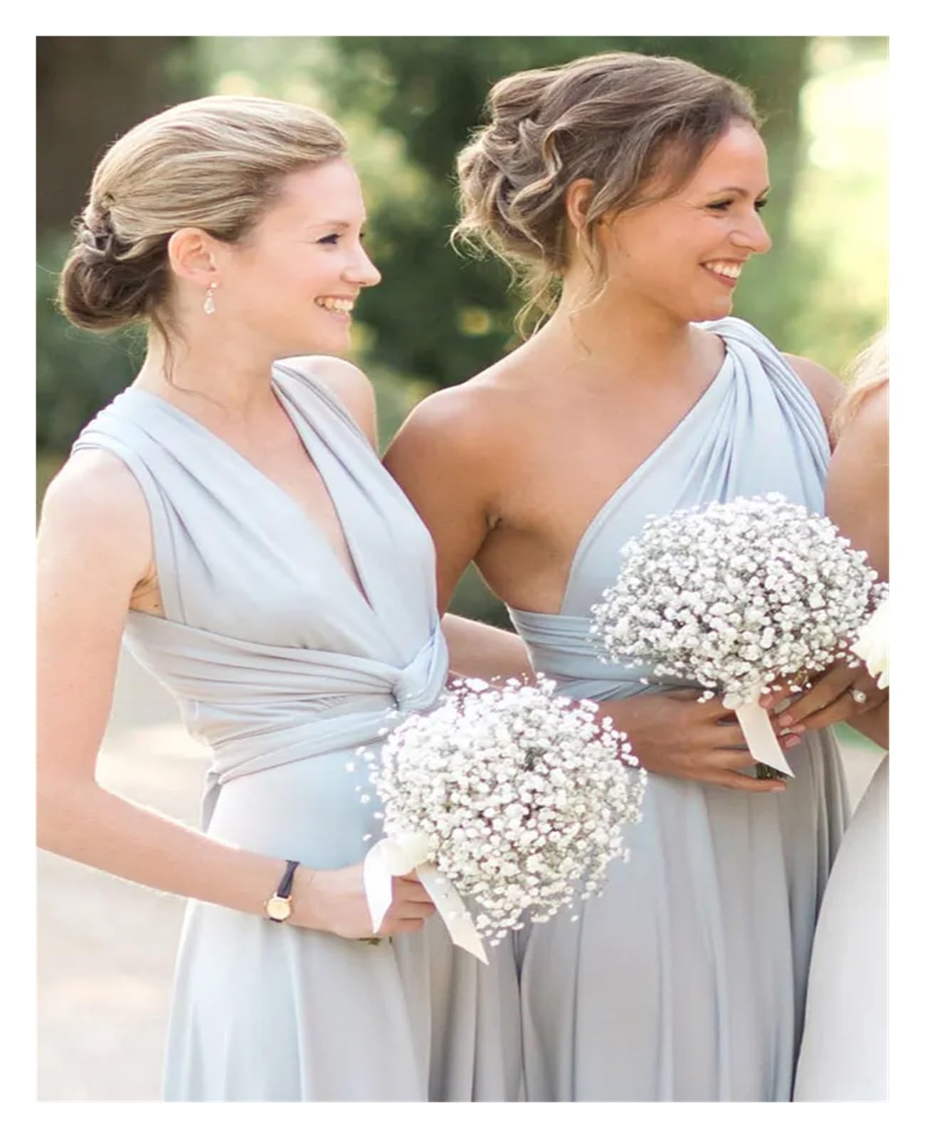 AKDJGFP Elegant Women's Formal Dresses Bridesmaid Dresses Cover Blue Party  Dresses for Guests at a Country Beach Style Floor-Length Wedding (Light  Champagne,12) : Amazon.ie: Fashion