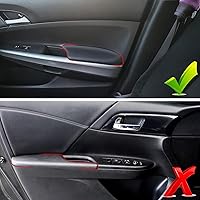 Vista 6 de Compatible con tapas de reposabrazos de panel de puerta Honda Accord 2008-2012, 2 piezas de cubierta de reposabrazos interior frontal de panel
