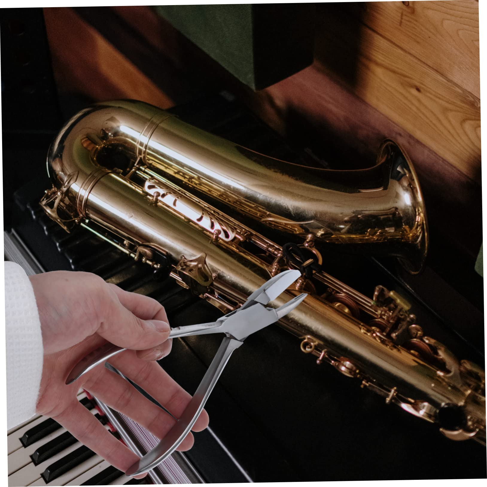 Abaodam 2 Uds Herramientas De Reparación De Instrumentos De Viento Herramienta De Reparación De Instrumentos Duradera Alicates De Saxofón Herramienta De Reparación De Clarinete
