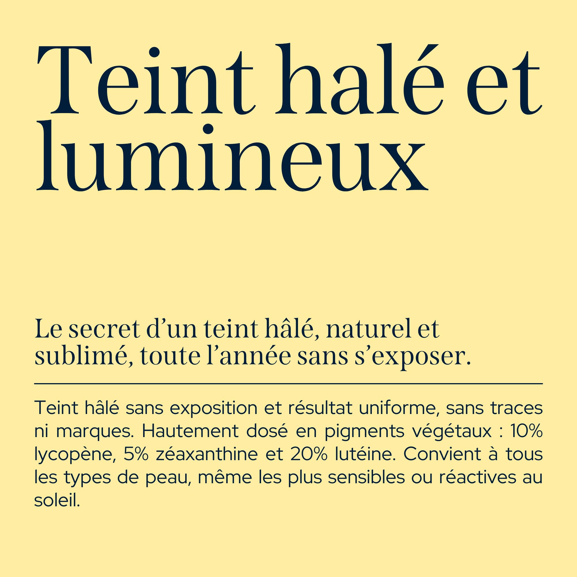 EPYCURE - Cure Autobronzante - Teint Hâlé et Bronzé Naturel sans Soleil - 98% Naturel - Pigments Végétaux, Urucum, Vitamines & Minéraux - 1 Mois - Tous Types de Peaux - Vegan - Fabriqué en France