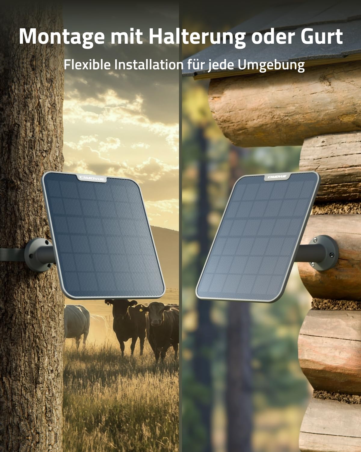 Solarpanel SP-10 für Wildkamera, Kompatibel Reolink Kameras, 6W Schnellladung für Nonstop-Stromversorgung, geeignet für den Außenbereich, Flexible Installation, IP65 Wetterfest
