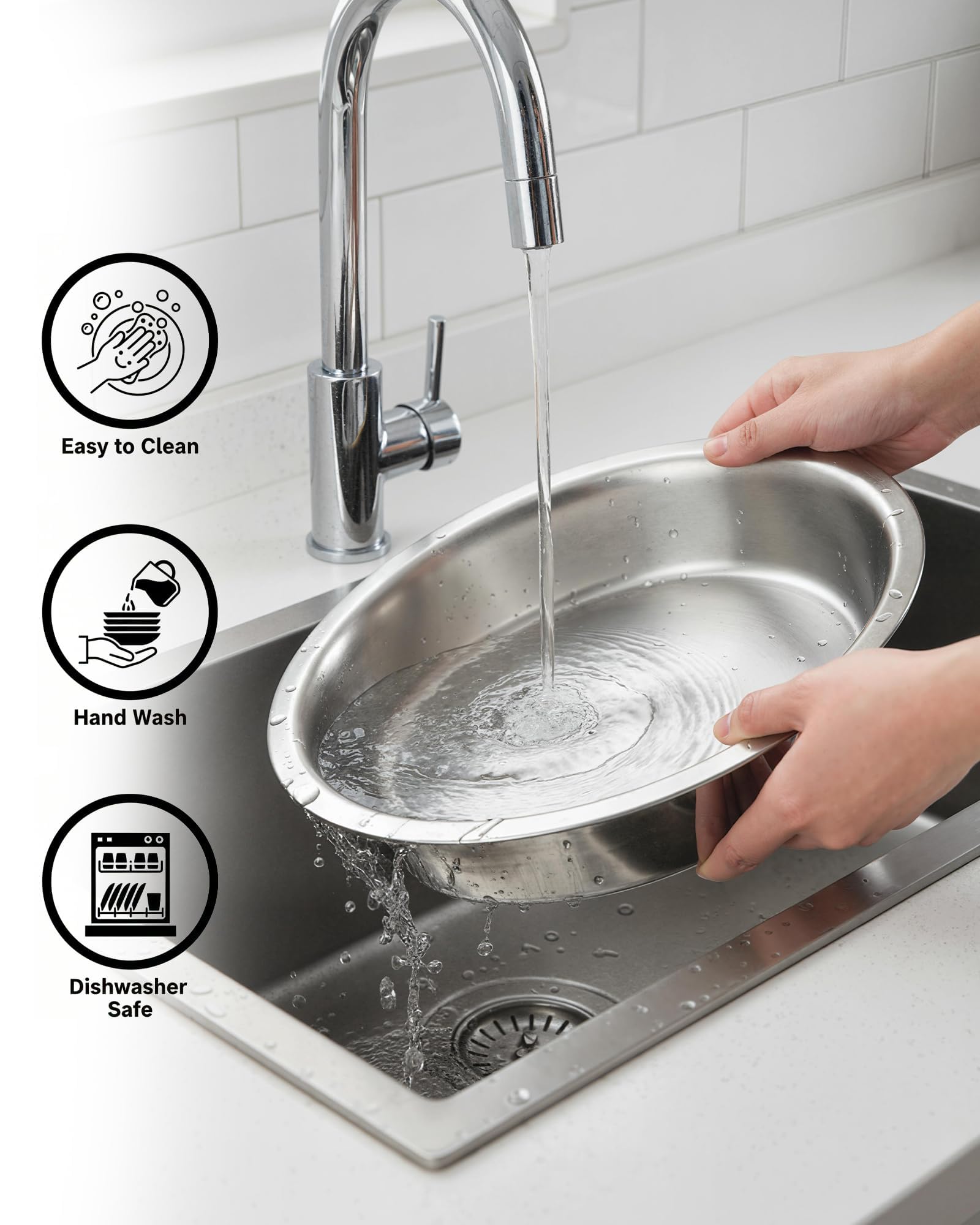 Scaldavivande rotondi in acciaio inox da 5 l, con coperchio e porta carburante, per buffet, feste, matrimoni, catering, banchetti, ideali per riscaldamento e raffreddamento, confezione da 2