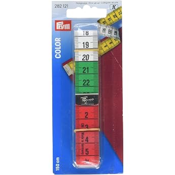 Prym 282121 Tape Measure Colour 150 cm Yellow Coloured Decimeter Zones