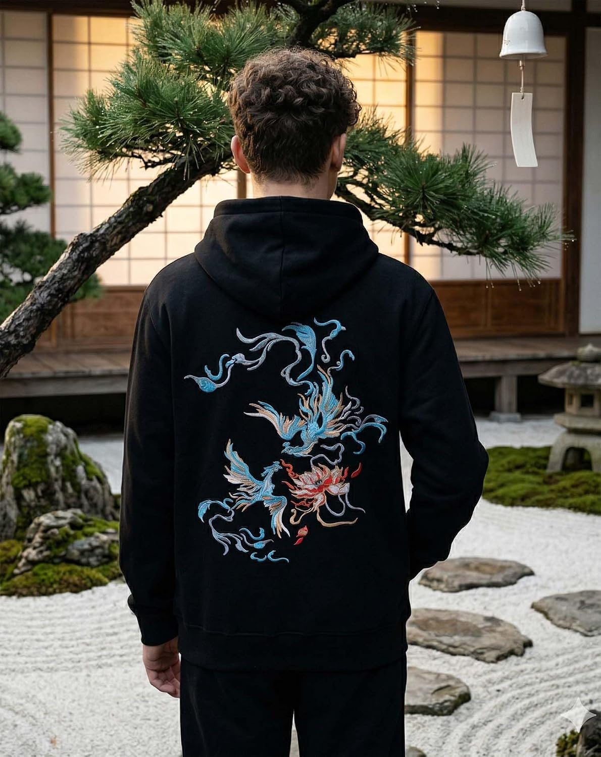 Niepce Inc Novelty Graphic Embroidered Hoodies for Men