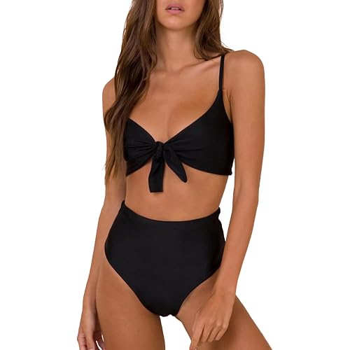 Blooming Jelly Womens High Waisted Bikini Set Tie Swimsuit Bathing Suit