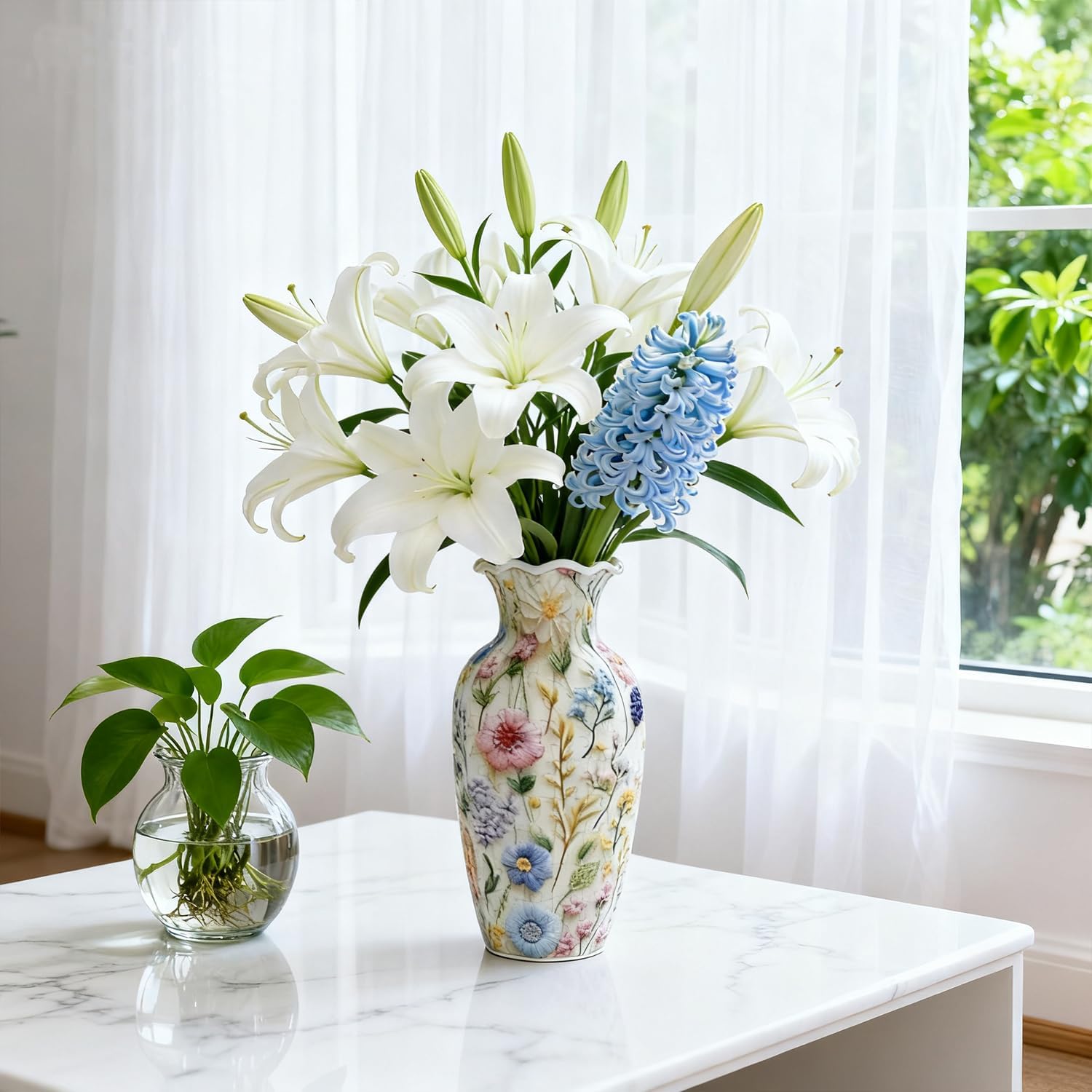 3D Puzzles for Adults Unique Flower Vase,3D Puzzle Vase Floral，Crafts for Adults Home Decor Gifts for Birthday Mother's Day