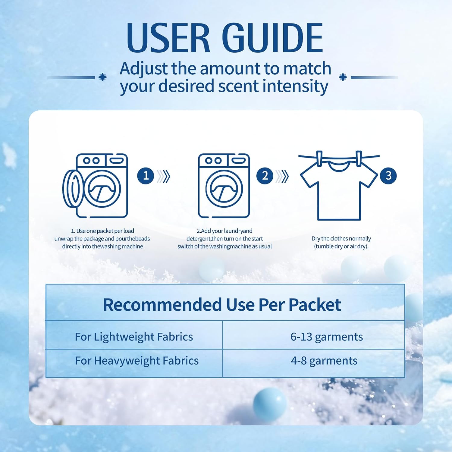 In-Wash Scent Booster Beads Glacier Melt Fabric Softener