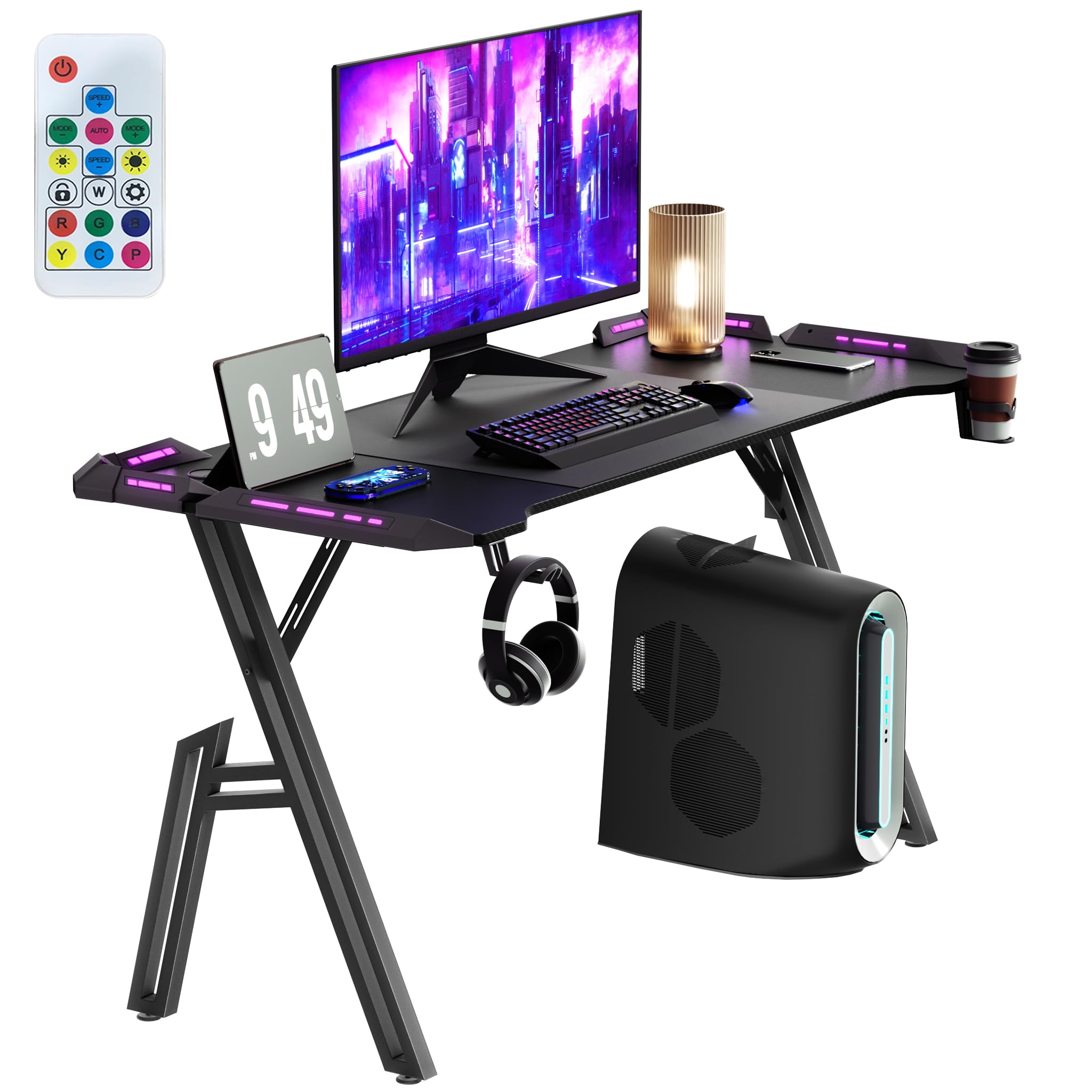 HOMCOM Gamingtafel bureau computertafel werktafel meubels esports stijl