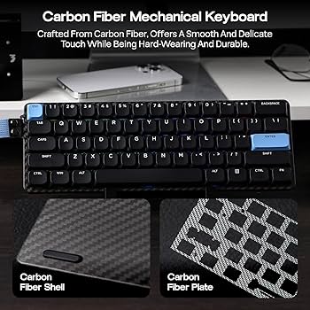Amazon.com: EPOMAKER Carbon60 QMK/VIA Wireless Mechanical