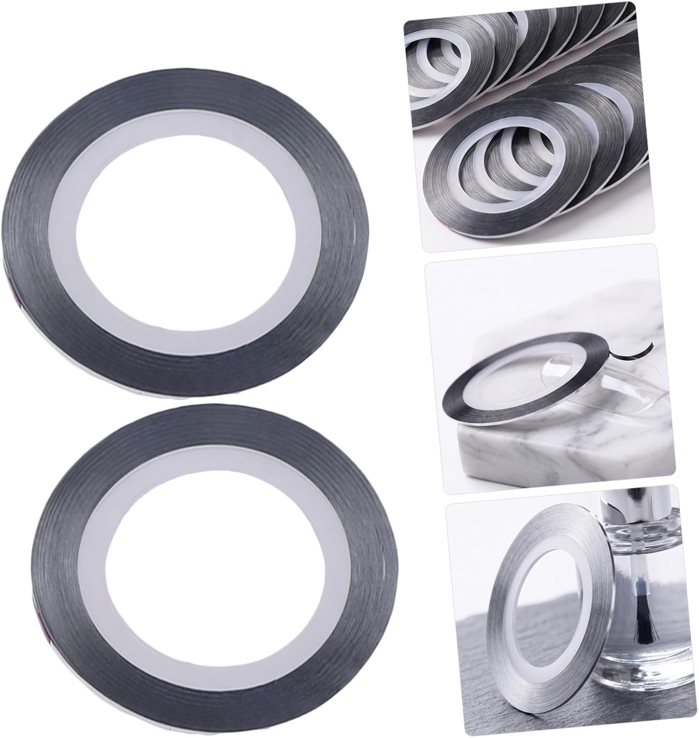 20pcs Silver Nail Art Striping Tape with 2mm Straight Lines