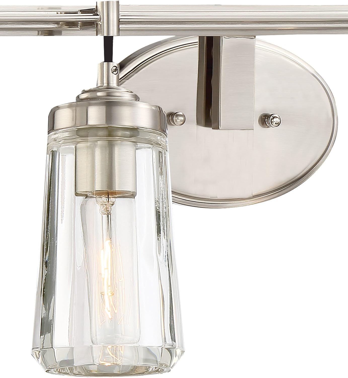 Minka Lavery 2304-84 Poleis Vanity Bath Light, 4-Light, 240 Total Watts, 32-in H x 9-in W, Brushed Nickel