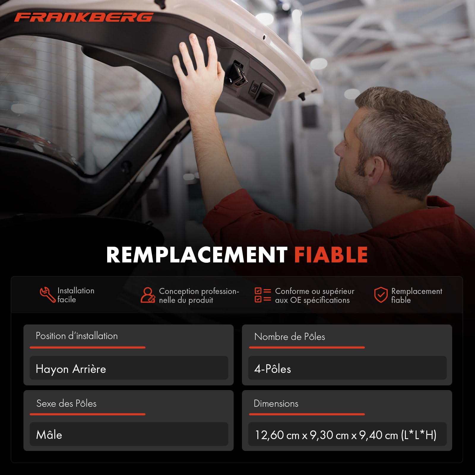 Serrure De Hayon BMW - Compatible Série 3 F34, Série 5 F11, X3 F25, X4 F26 2009-2020