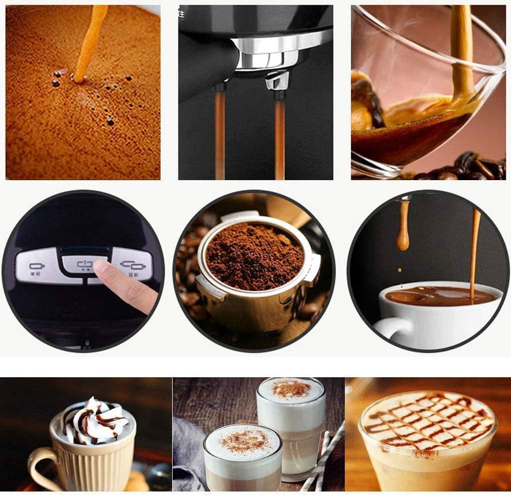 Electric Coffee Machine Household and Commercial Italian Full Semi-Automatic Small Steam Milk Foam Express Manual Coffee Machine 1.2 L 850W