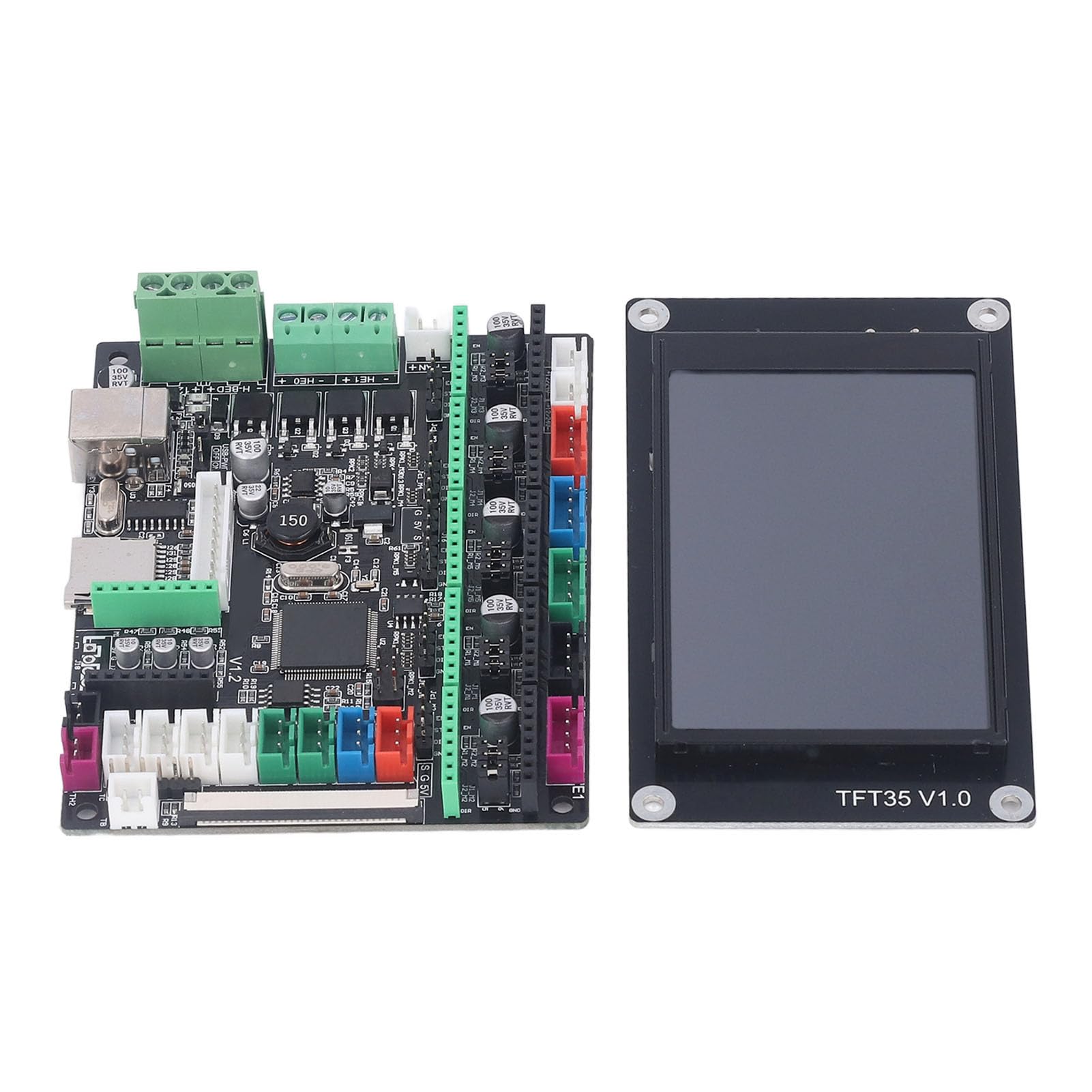 Fafeicy Scheda Madre Stampante 3D con TFT35 Touch Screen, Kit PCB per