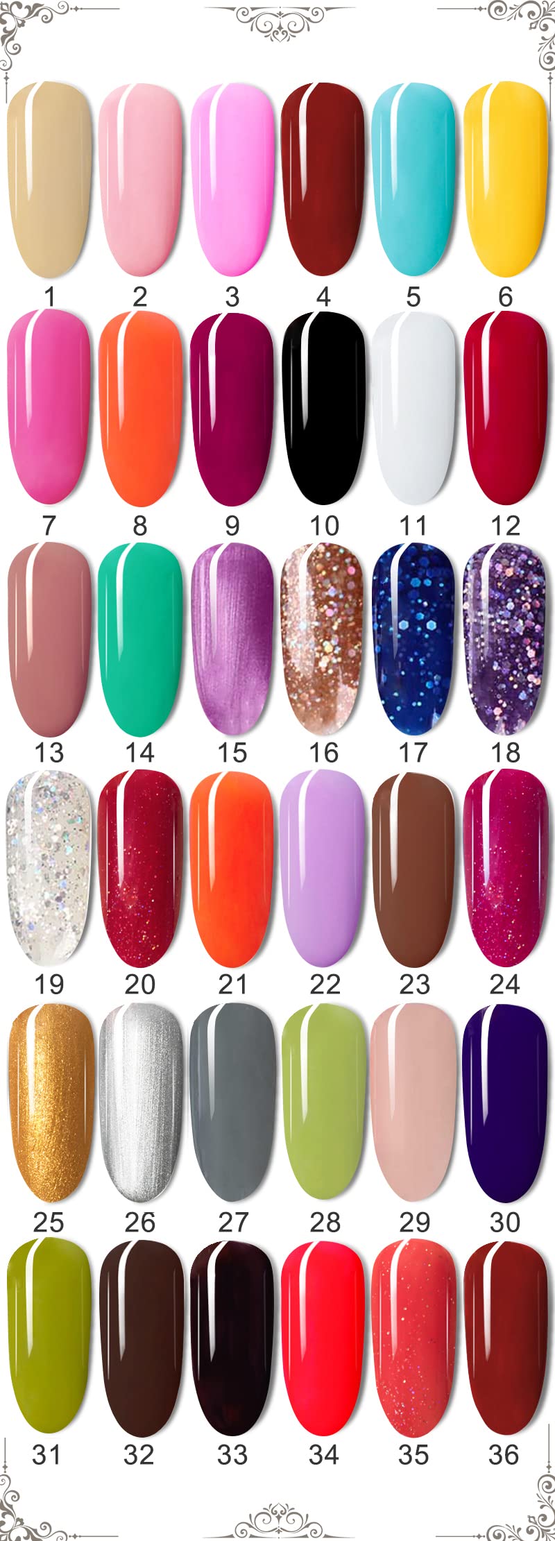 Set di smalti in gel per principianti, lampada UV LED per asciugare le unghie, smerigliatrice per unghie, set per manicure, kit per principianti per ragazze/signore/donne (54 W predefinito 18 colori)