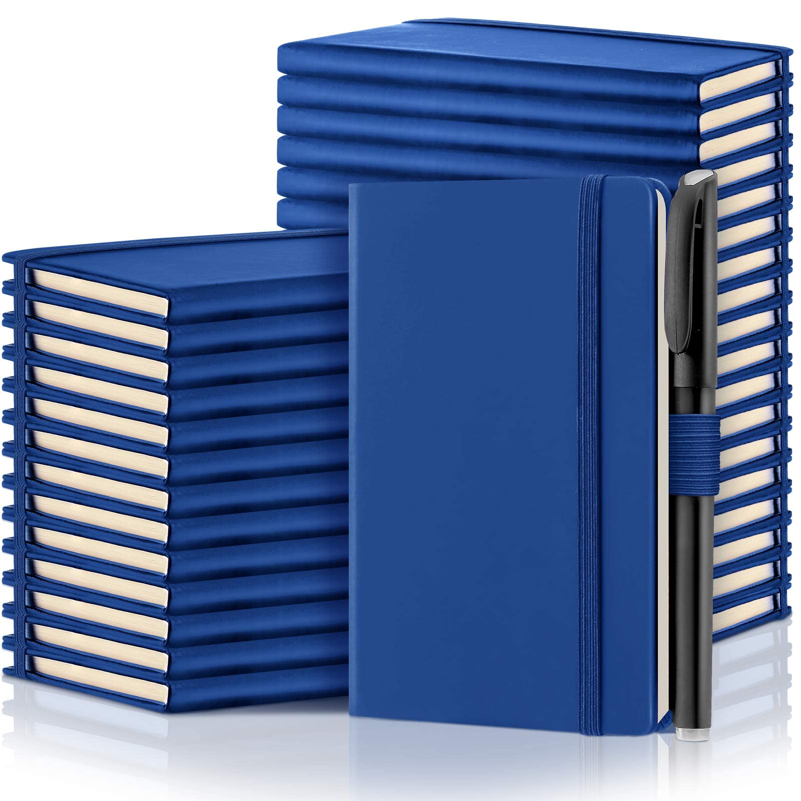 Laumoi 36 Sets Pocket Notebook Journals with Pens A6 Cute Small Journal Notebook Ruled Lined Mini Notepad Hardcover Executive Notebooks Set with Pen