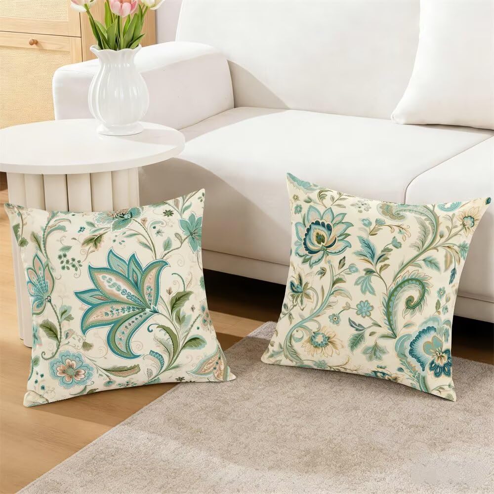 Aksamitna poszewka na poduszkę 80 x 80 cm, zestaw 2 dekoracyjnych poszewek na poduszki w stylu boho, poszewka na poduszkę w stylu vintage, miękka poduszka ozdobna, na kanapę, z ukrytym zamkiem