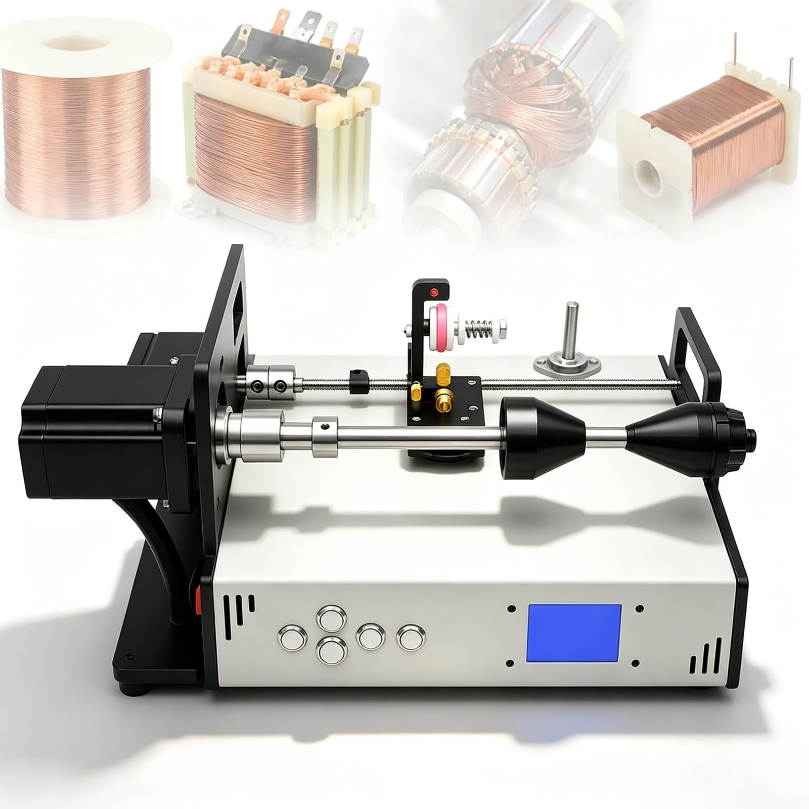 DOJBK 900rpm Automatic Coil Winding Machine, Coil Winder Machine, 0.01mm Ultra-high Precision, 120-900 Rpm 2.3nm, Auto-wire Alignment, For Coils, Fishing Lines, Silk Threads