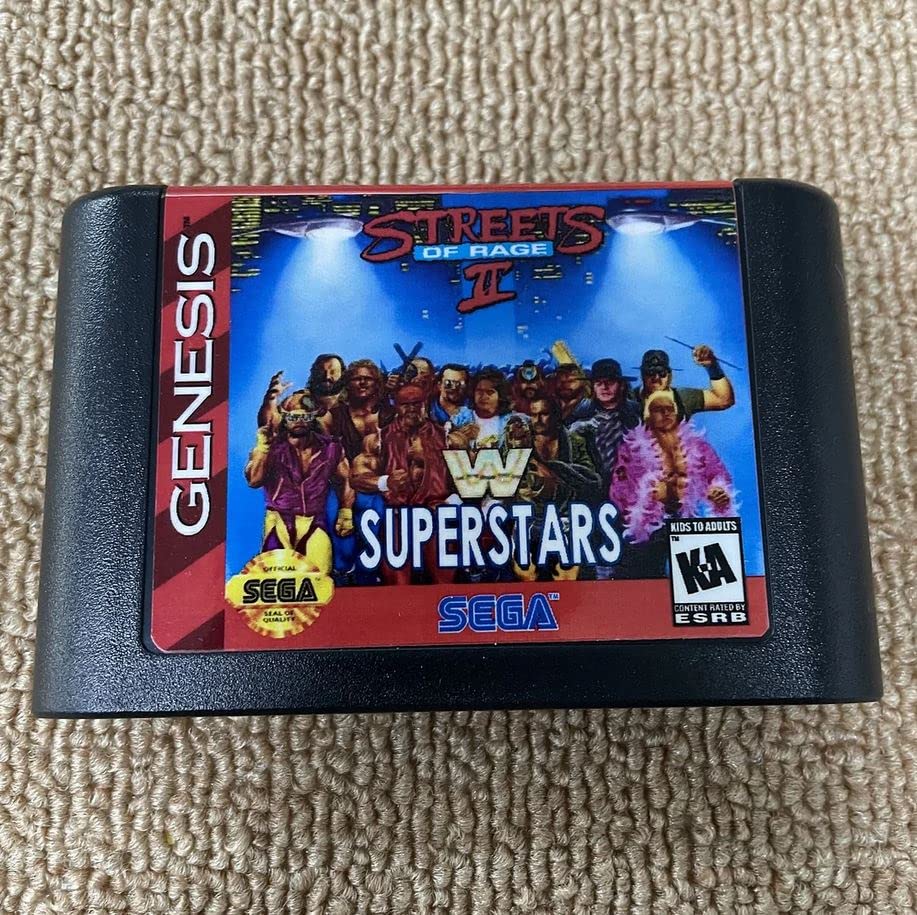 Royal Retro Streets Of Rage 2 W W F Sega Genesis Mega Drive 16 Bit Game Cartridge Very rare image 4