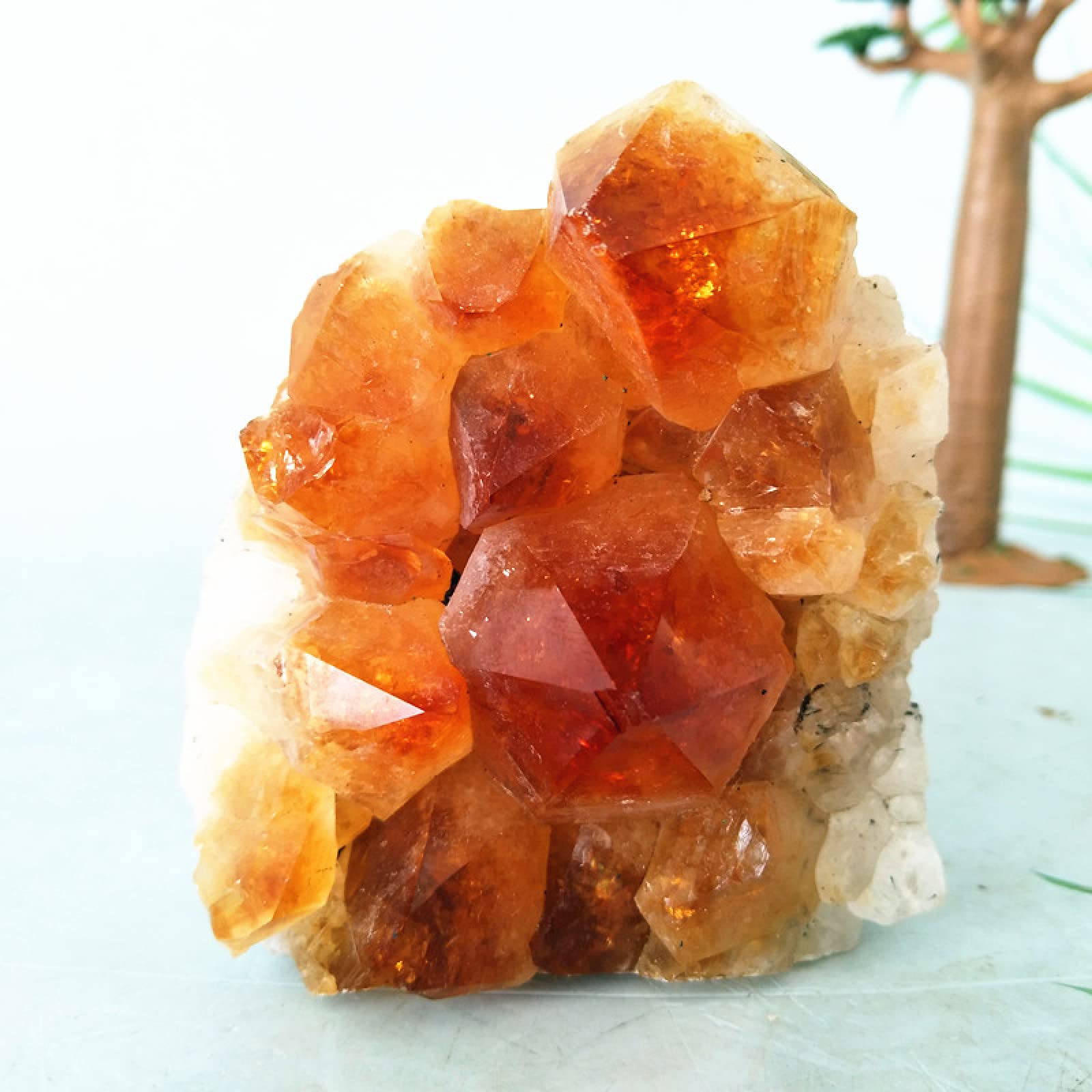 Amazon.com: Citrine Geode Stone Quartz Crystal Super Cluster Desk