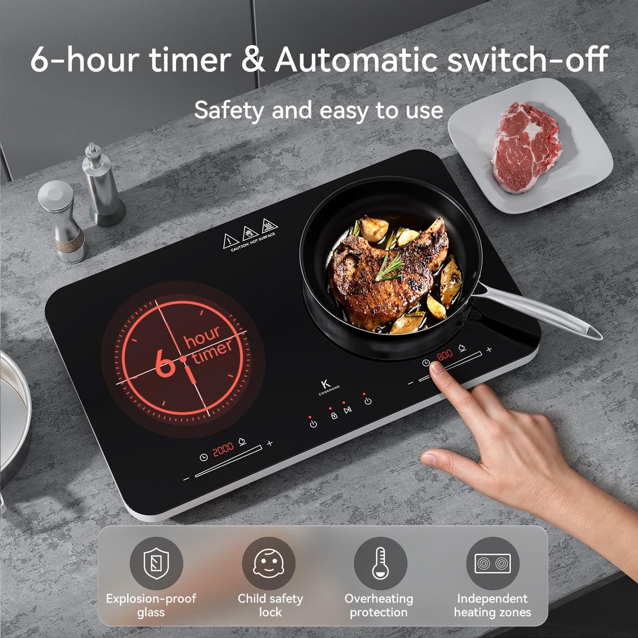 Cooknano Induction Hob Plates Double Induction Cooktop