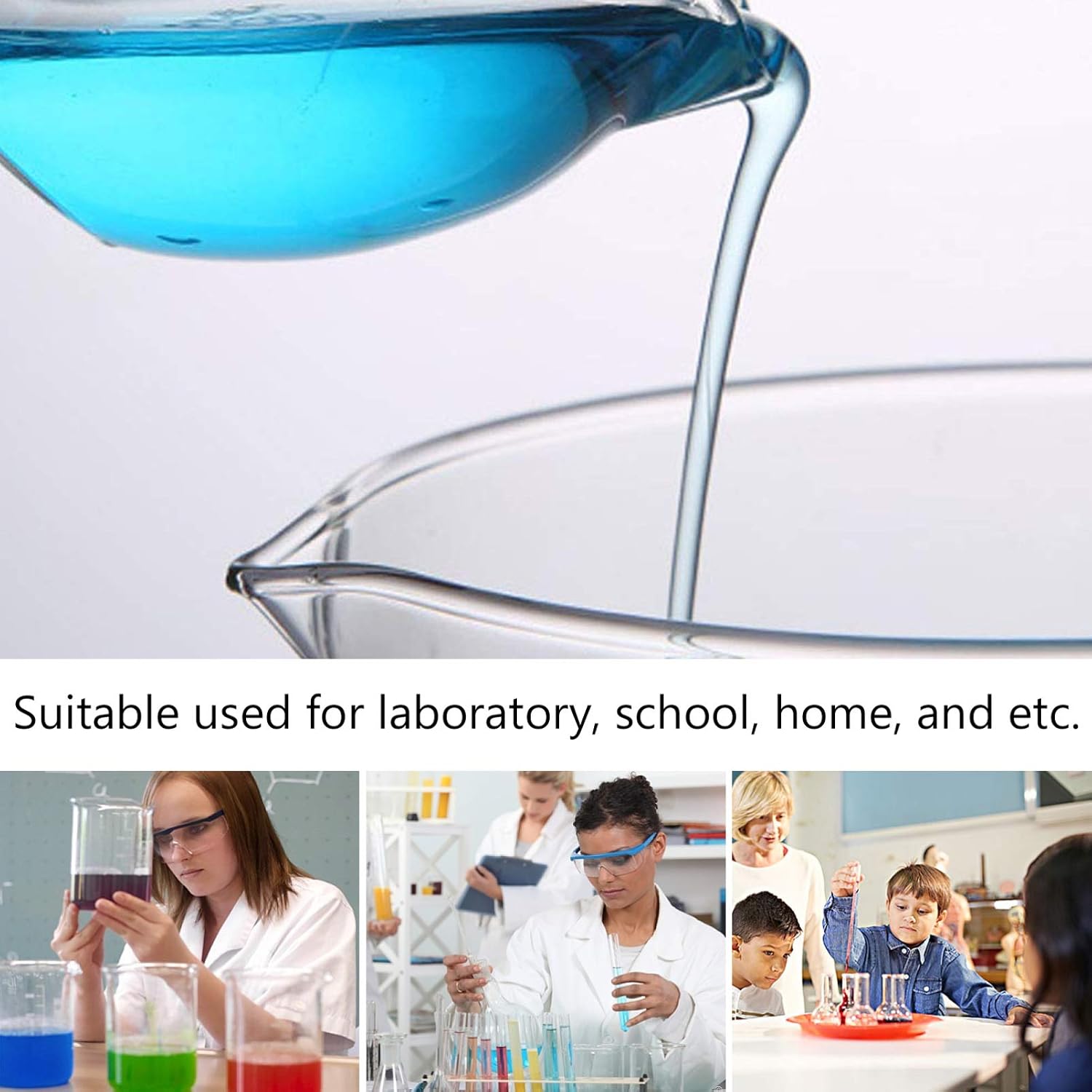 KICHOUSE 1 Pc Glass Evaporating Dish Spout Dish Bowl for Laboratory Kitchen Evaporation Bowl Chem