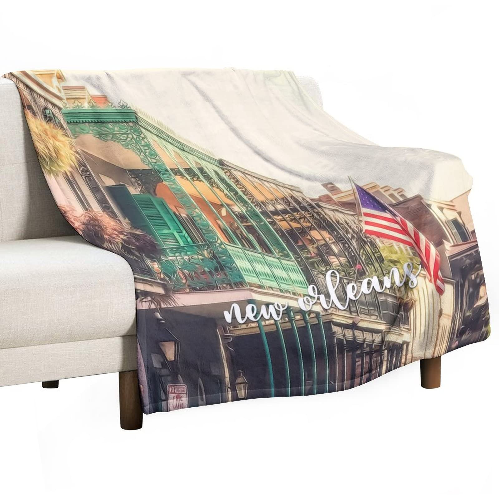 Couverture Nouvelle-Orléans 130x150 cm pour lit et canapé