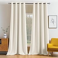 Vista 37 de MIULEE Cortinas opacas para dormitorio o sala de estar, juego de 2 paneles de cortina para ventana con aislamiento térmico y bloqueo de luz