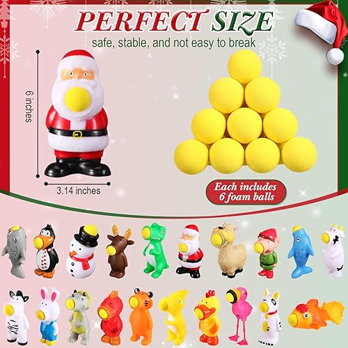 Miniatura 3 de Juguetes de Navidad para reventar, juguete de espuma con bolas de espuma de disparo, bolas de espuma de hasta 20 pies para niños, exteriores,
