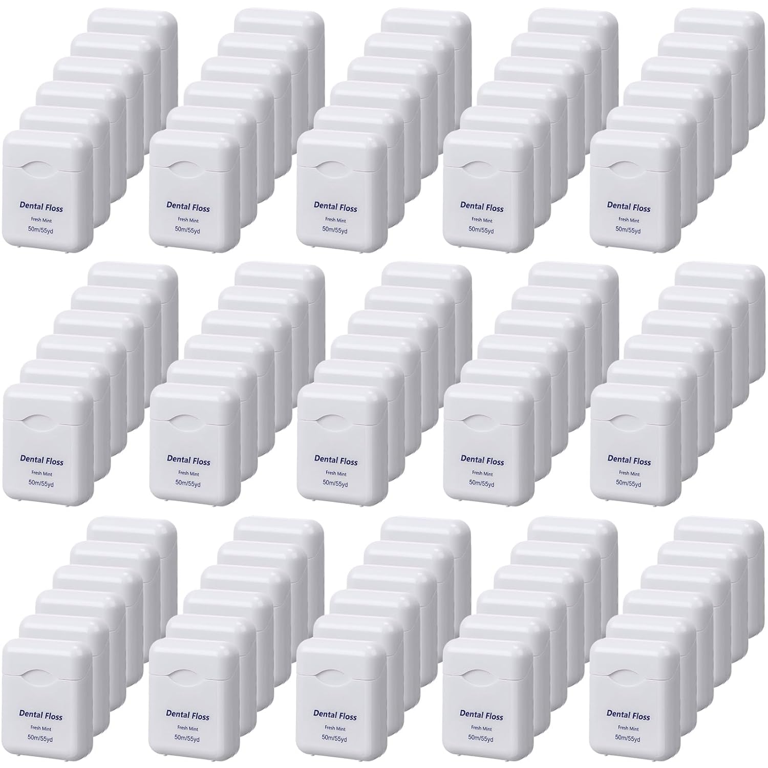 Mimorou 96 Pack Dental Floss Bulk Mint Flavored Floss 50m Each Travel Dental Oral Care for Teeth and