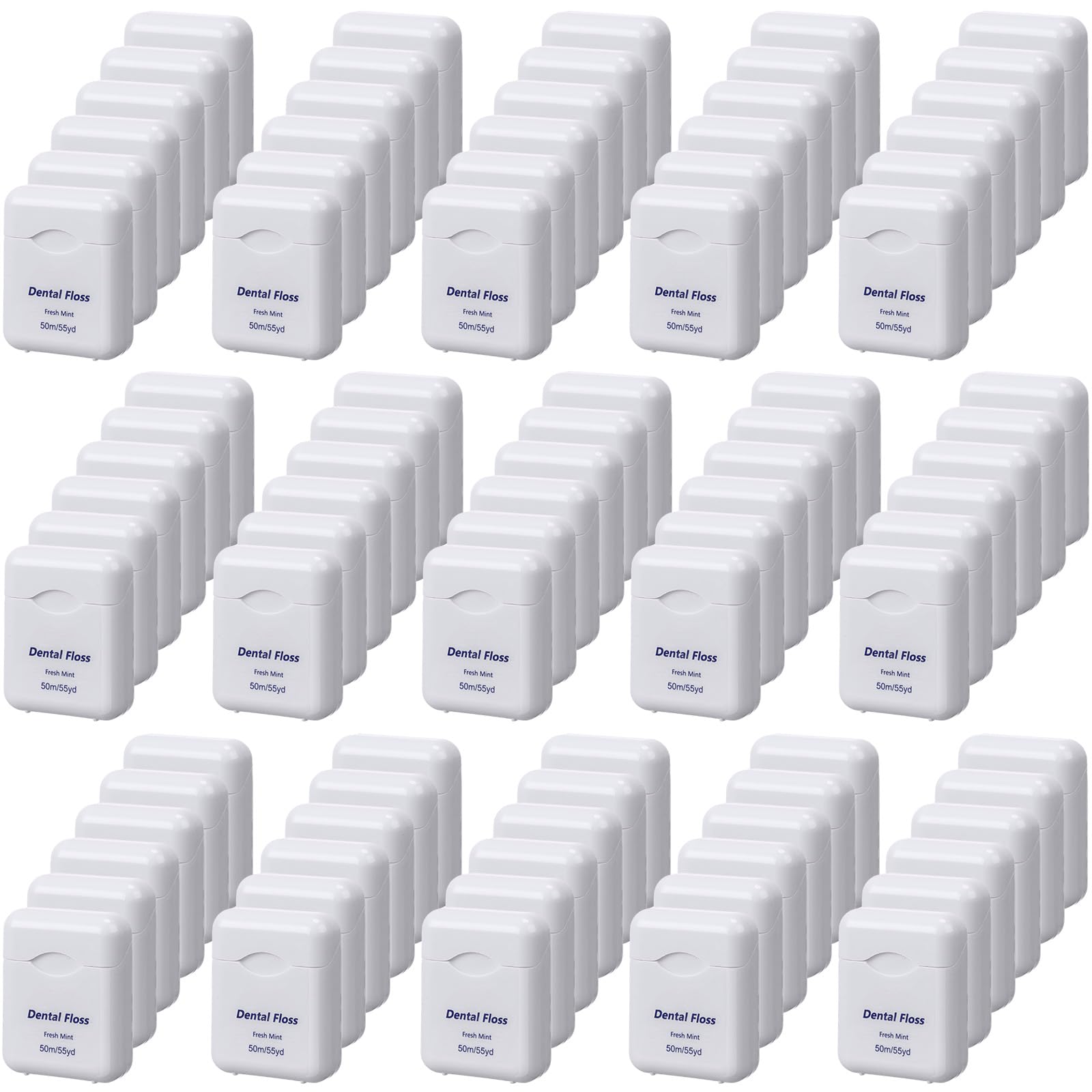 Mimorou 96 Pack Dental Floss Bulk Mint Flavored Floss 50m Each Travel Dental Oral Care for Teeth and