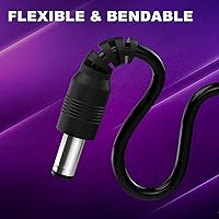 Vista 3 de DROK Adaptador USB a 9 V, convertidor de impulso de CC de 5 V a 9 V, 1,5 A, cable USB de 3.6 ft, convertidor elevador con conector CC macho de 0.217