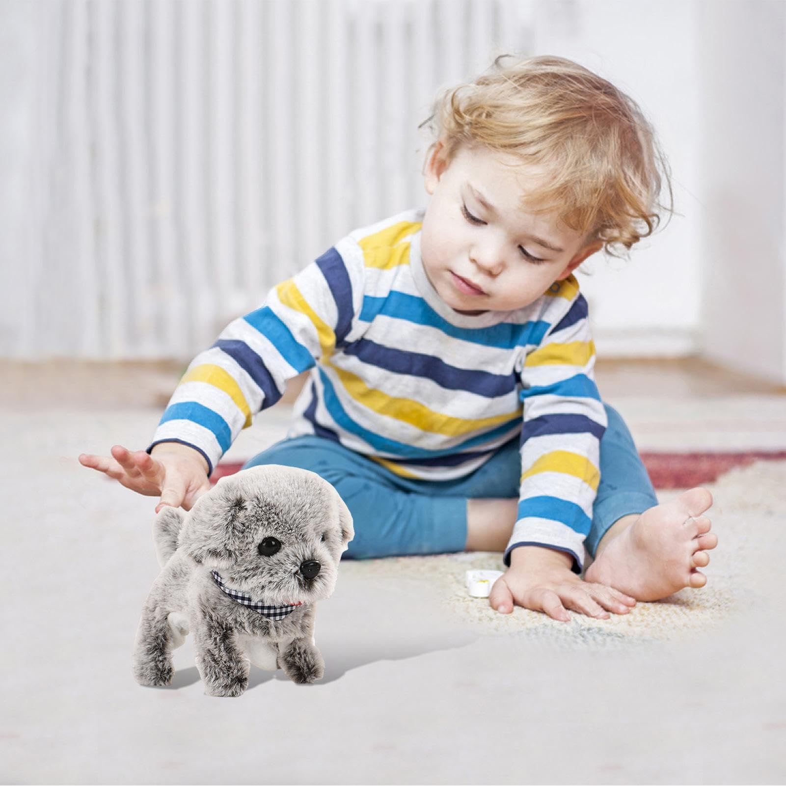 Cachorro Robot Interactivo Que Ladra Y Mueve La Cola, Peluche Suave De 18 Cm, Regalo Para Niños Y Niñas