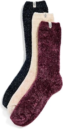 UGG Womens Leda Sparkle Sock 3 Pack