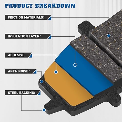 Miniatura 5 de Pastillas de freno delanteras y traseras para Suzuki 650 DL650 VStrom 2004-2020 DL1000 1000 V-Strom 2002-2010 SV650 SV 650 2003-2015 GSR750 2011-2015