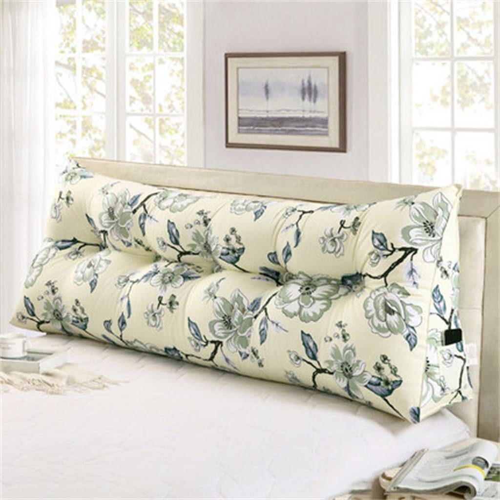 ZHZ Double Bed Head Cushion Soft Bag Triangle Back Long Sleeper Sofa Bed Washable Waist Guard Waistband (Size : 60cm)