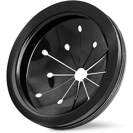 Black 3-Inch Garbage Disposal Splash Guard - Kitchen Sink Baffle Covers for Whirlaway, Waste King and GE Models - Rubber Drain Cover Disposal and Splash Protection, Garbage Disposals and Parts