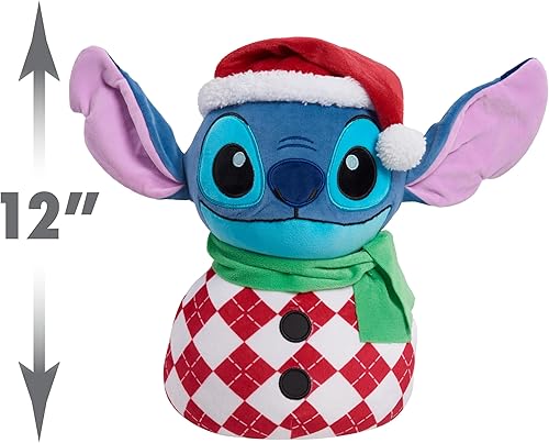 Miniatura 3 de Just Play - Peluche de muñeco de nieve con peso de 12 pulgadas, Lilo y Stitch, tela súper suave, juguetes para niños a partir de 3 años
