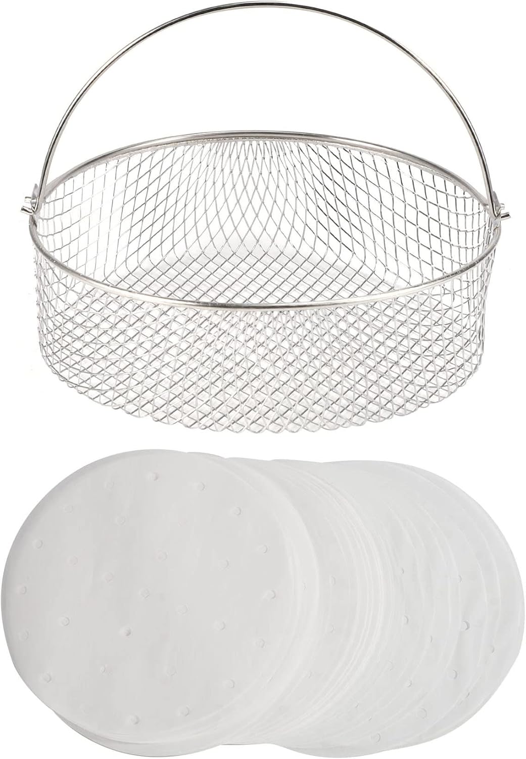 Geieold Air Fryer Basket for Mesh Steamer Basket for Ninja Foodi 6.5