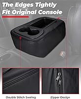 Vista 7 de ISSYAUTO Funda para reposabrazos compatible con Silverado Suburban Yukon Sierra Tahoe 2007-2014, funda de cuero para consola central