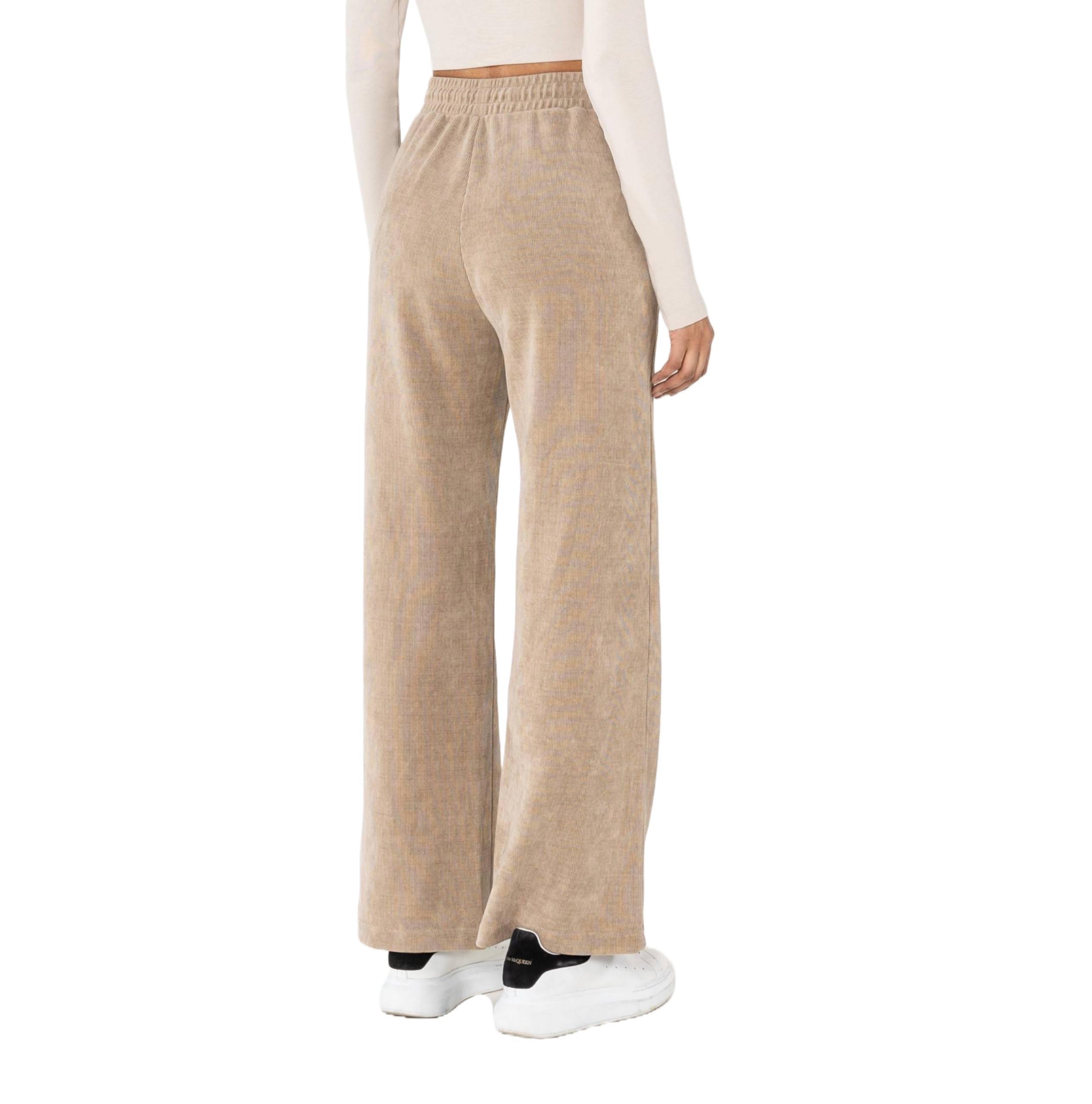 Nina Carter J253 Pantaloni da donna per il tempo libero – Pantaloni da jogging in velluto Relaxed Fit con vita elastica e gamba larga