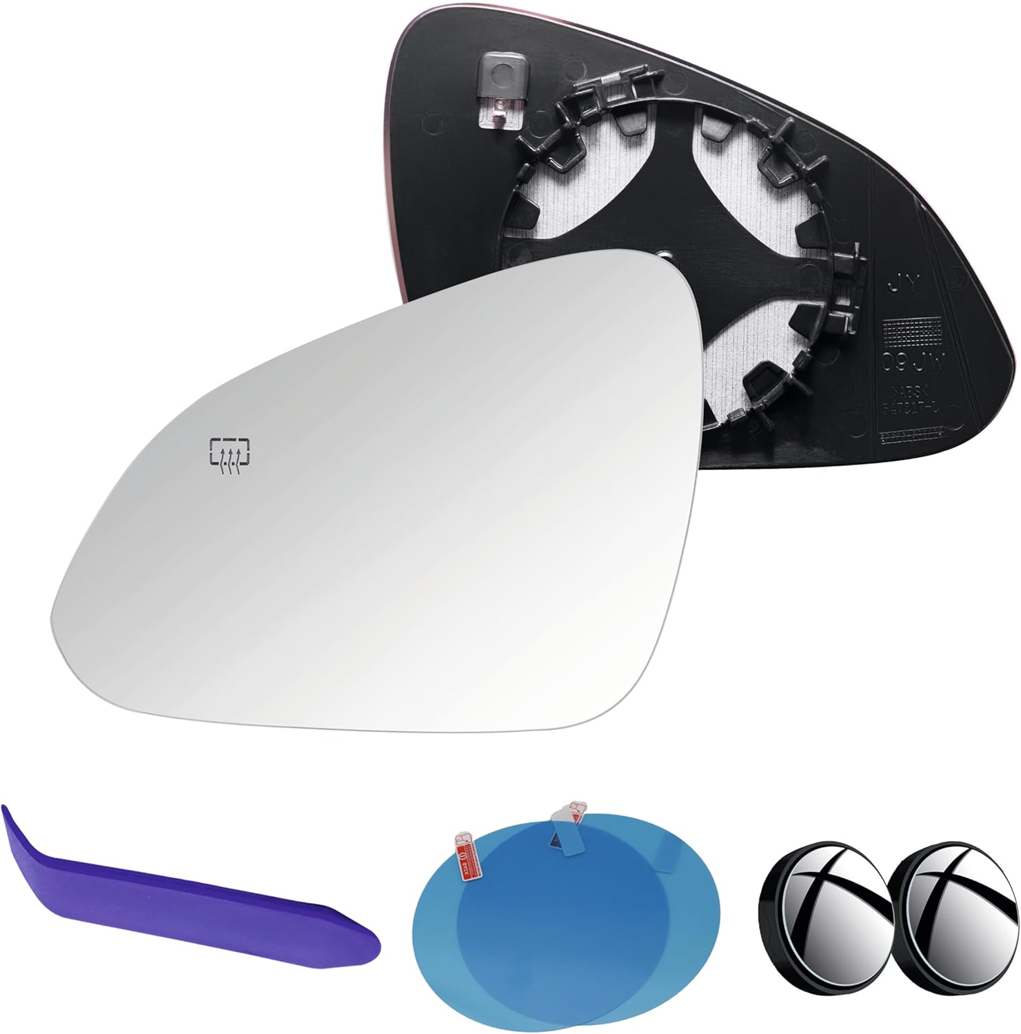 EAP Driver Side Mirror Glass Compatible With Buick Regal 2011-2017, Heated With Blind Spot, 23125819