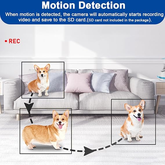 Spy Camera, Mini Security Cameras HD 1080P Hidden Cameras Video Recorder Loop Recording Motion Detection for Home Office Safety Survelliance