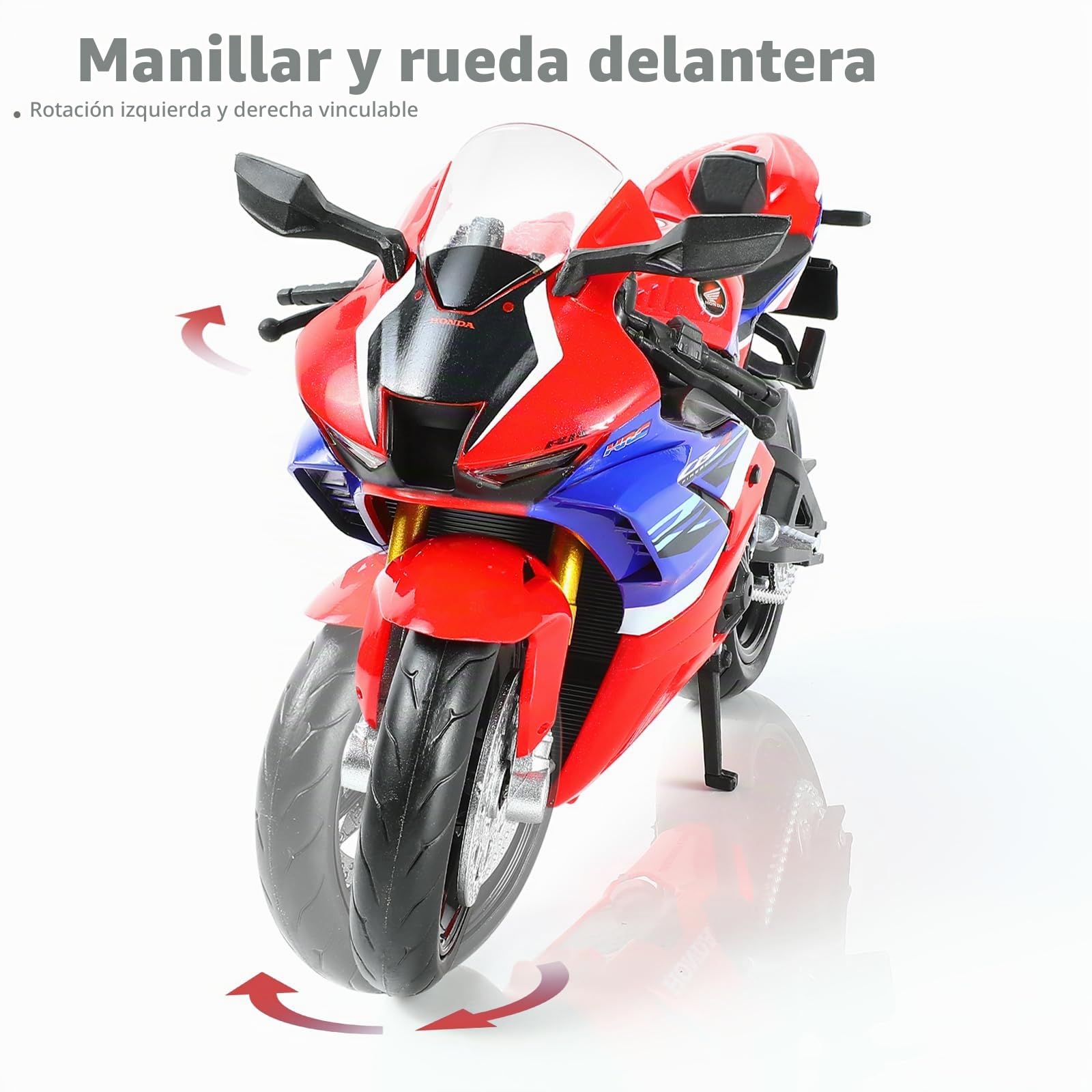 1/12 1000R Motocicleta Modelo Juguete Mini Metal Diecast Motocicleta Modelo Rojo Motocicleta Modelo Juguete Deporte Motocicleta Racing Modelo Colección Regalo para Hombres Kid (CBR 1000RR)