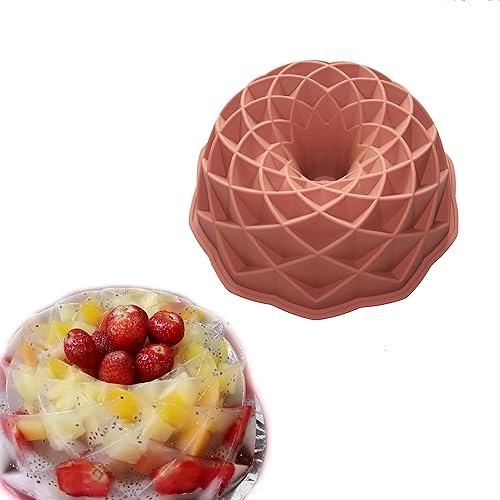 Miniatura 3 de X-Haibei Molde de silicona para hornear pan, gelatina, gelatina, pudín de gelatina, para hornear, 8.3 pulgadas