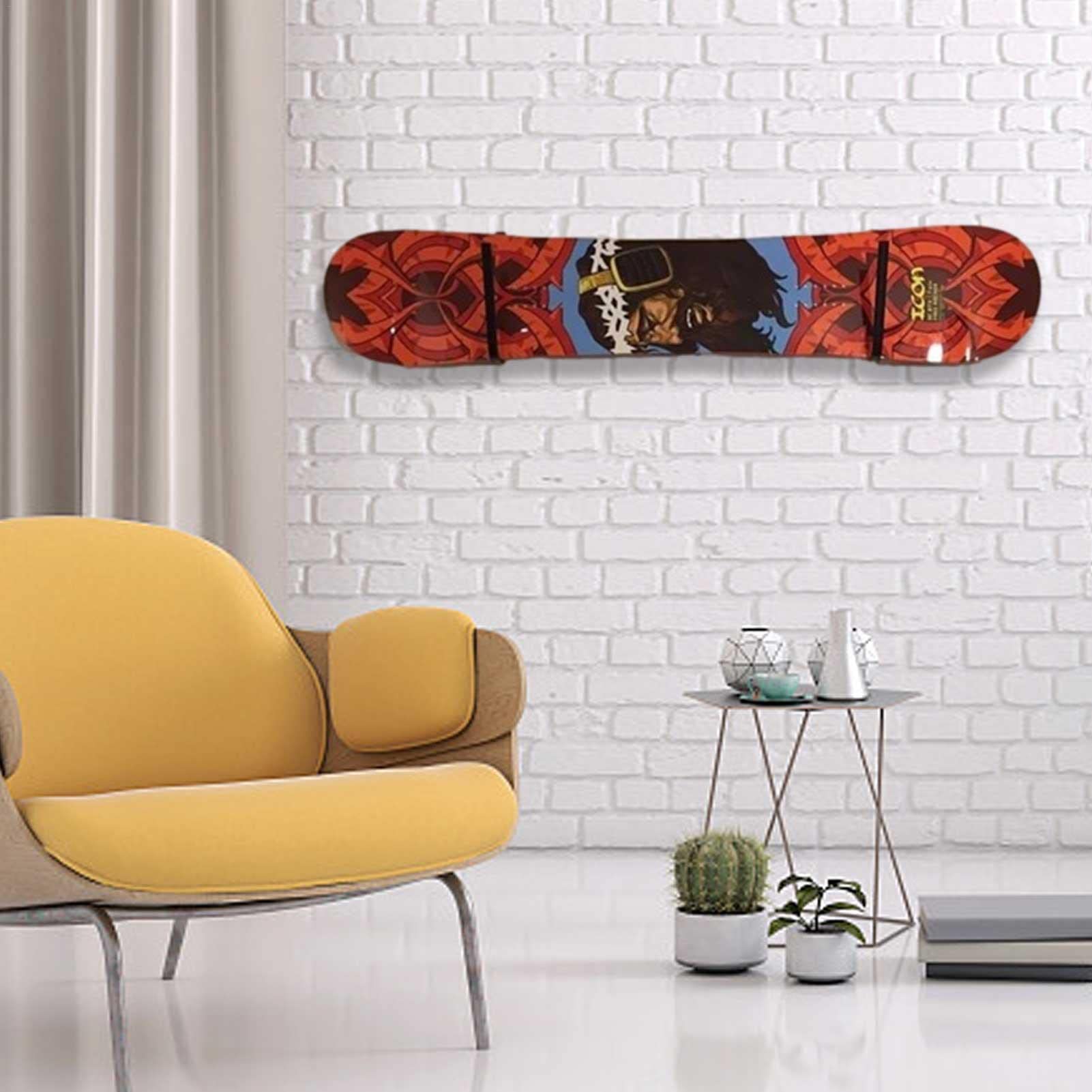 Souples supports muraux for le snowboard, le crochet de rangement mural de snowboard, le support de rangement d'affichage de la carte de neige, for la plupart des neiges, planche à patiner, planche lo