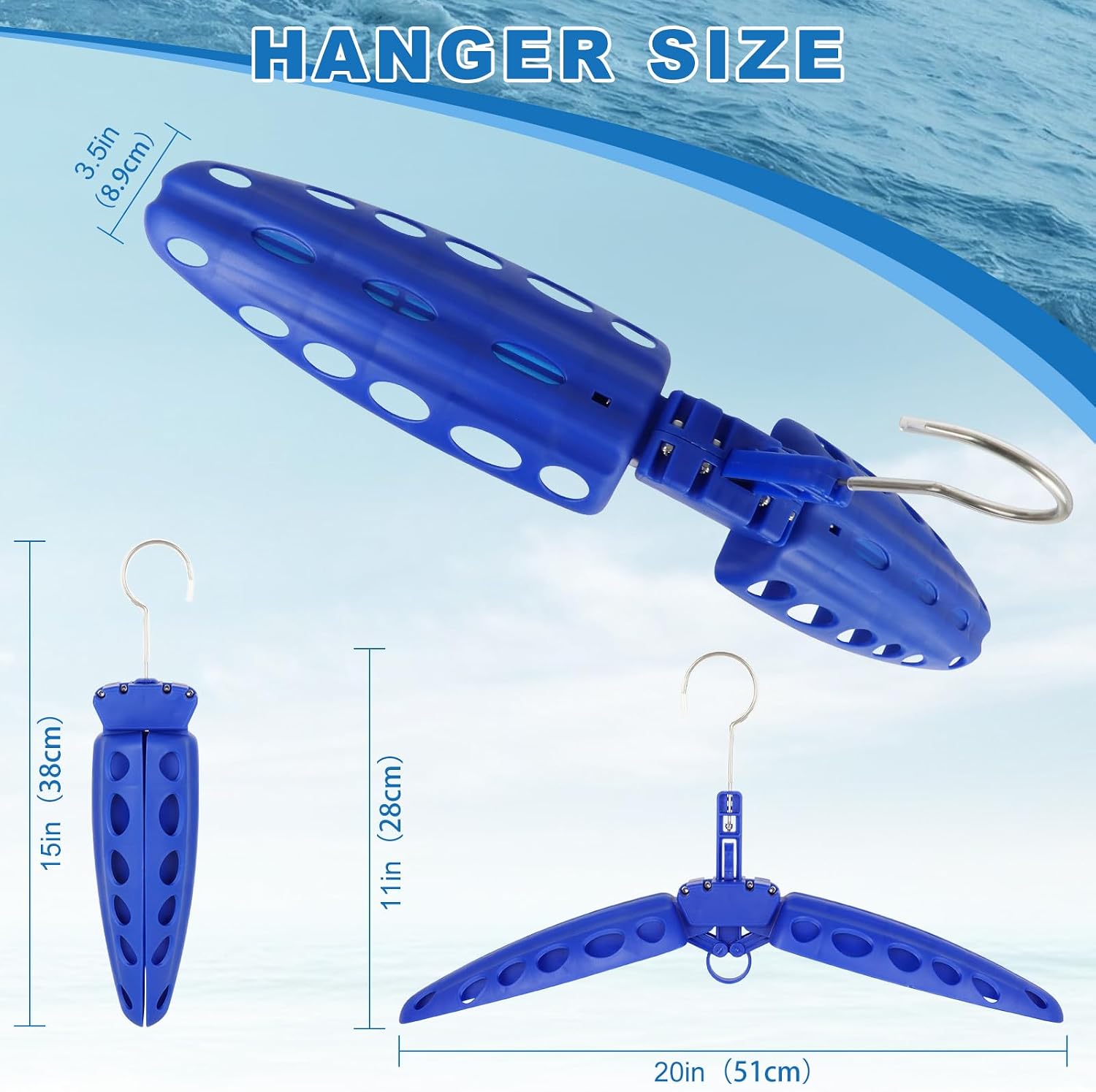 Wetsuit Hanger, Gimilife Surfing & Scuba Diving Accessory, Perfect to Dry Wetsuit Drysuit Life Jacket or BCD, Quick Dry Foldable & Vented Dryer for Wetsuite Dry Suit（1 PCS ）